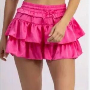 Pink Ruffled Women's Skirt